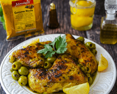 Tajine de cuisses de poulet olives et citron confit